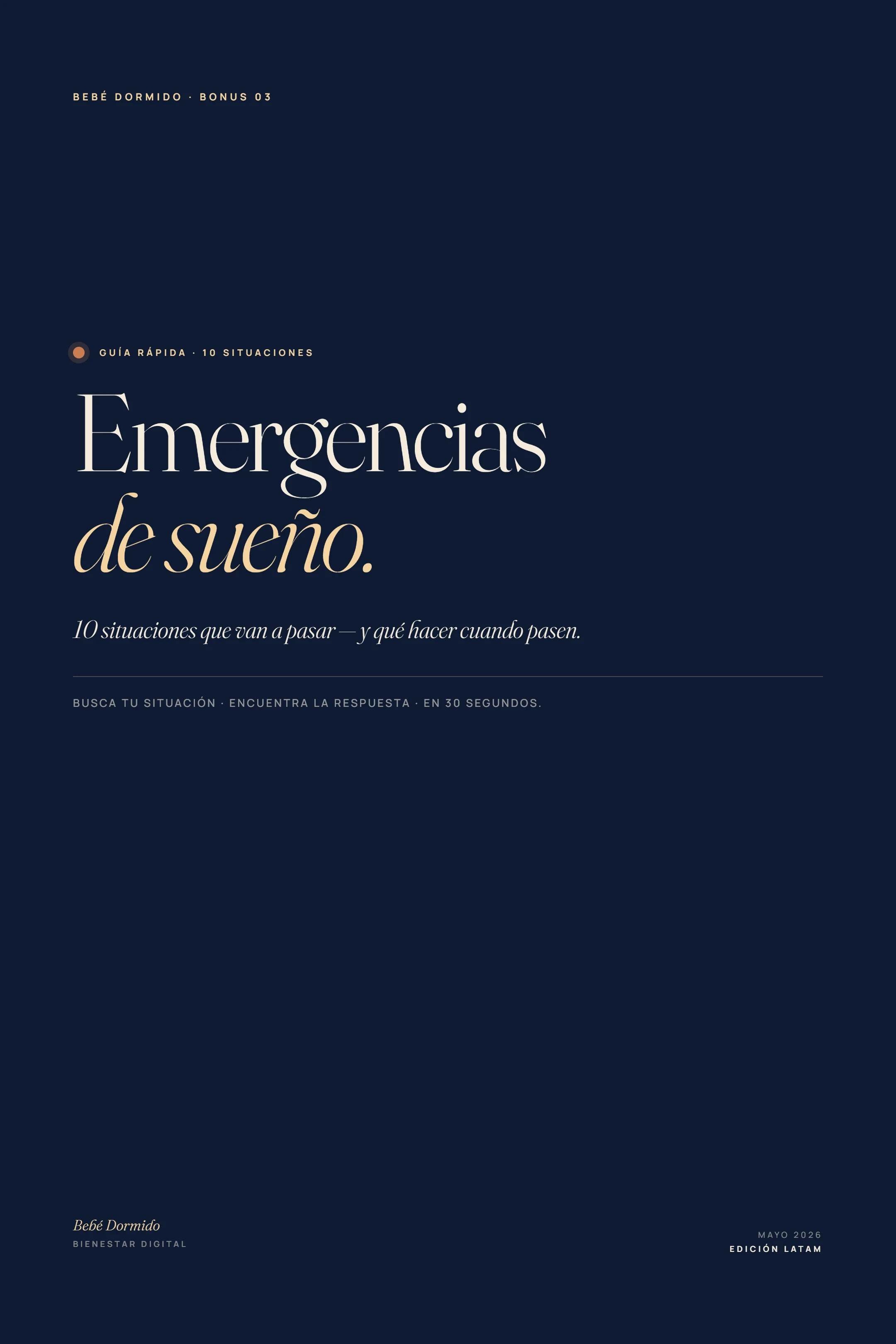 Guía rápida de emergencias de sueño